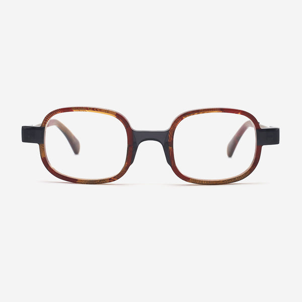 Geometric Acetate And Metal Combined Unisex Optical Frames 24A3140