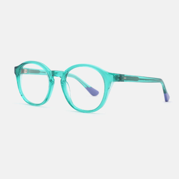 Round Laminated Acetate Women's Optical Frames 24A3257