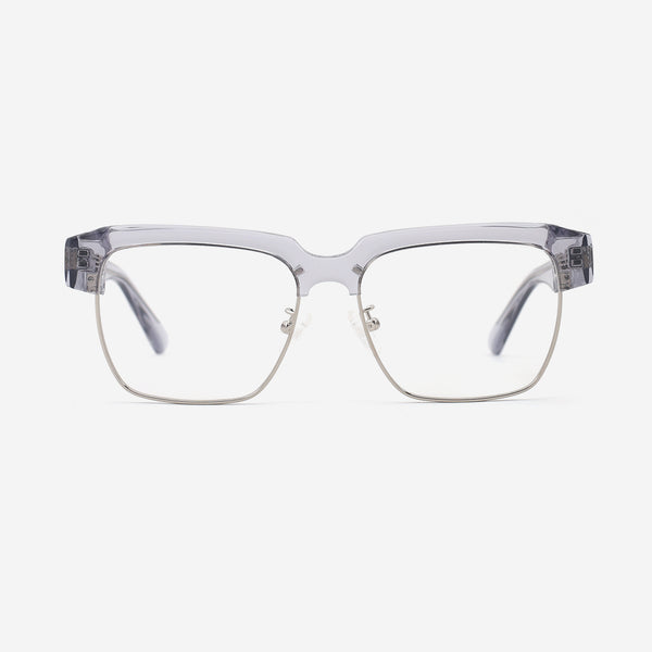 Square Acetate And Metal Combined Unisex Optical Frames 24A3296