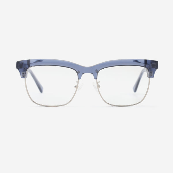 Square Acetate And Metal Combined Unisex Optical Frames 24A3297