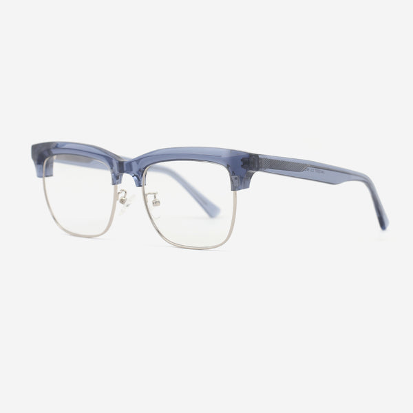 Square Acetate And Metal Combined Unisex Optical Frames 24A3297