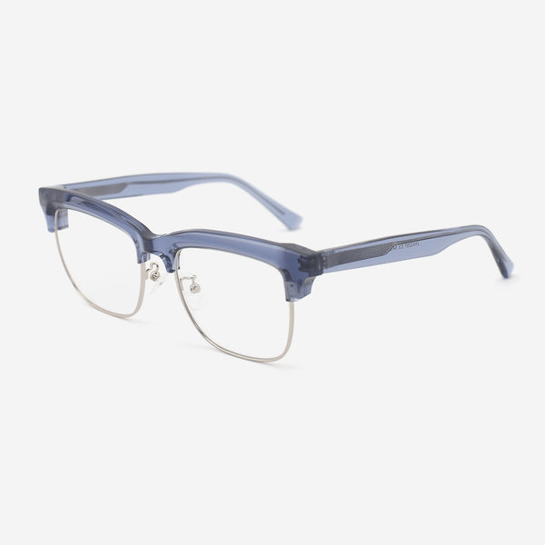 Square Acetate And Metal Combined Unisex Optical Frames 24A3297