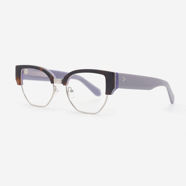 Cat Eye Acetate And Metal Combined Female Optical Frames 24A3298