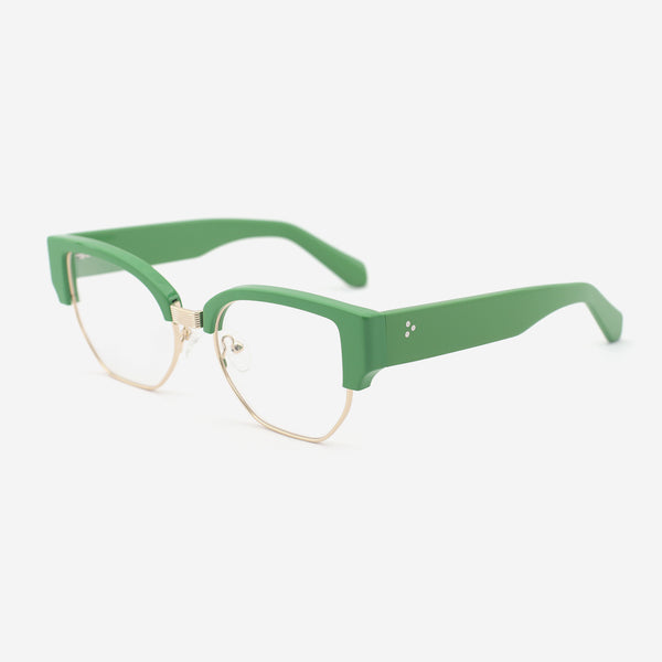 Cat Eye Acetate And Metal Combined Female Optical Frames 24A3298