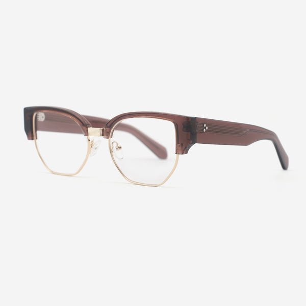 Cat Eye Acetate And Metal Combined Female Optical Frames 24A3298