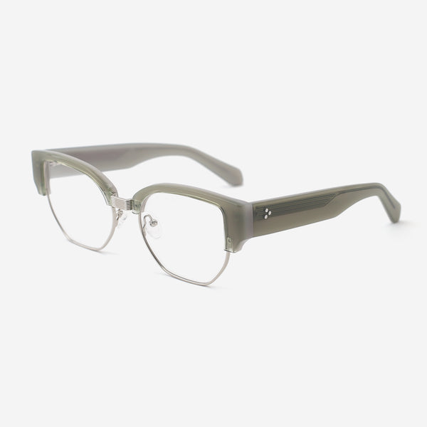 Cat Eye Acetate And Metal Combined Female Optical Frames 24A3298