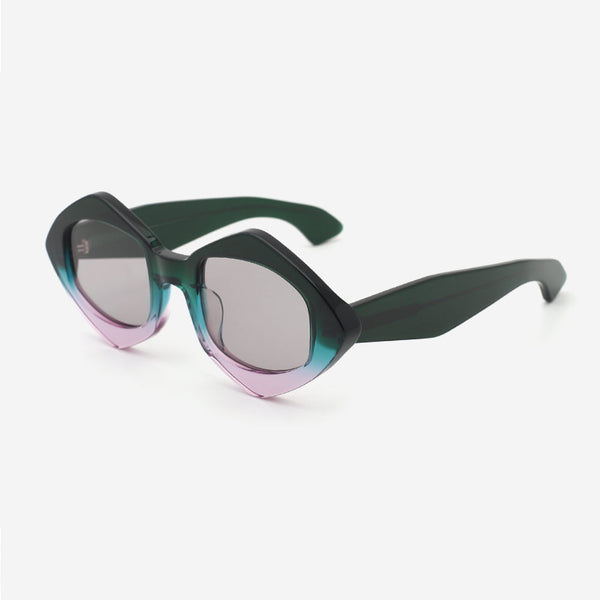 Geometric Thick Acetate Women's Sunglasses 24A8030