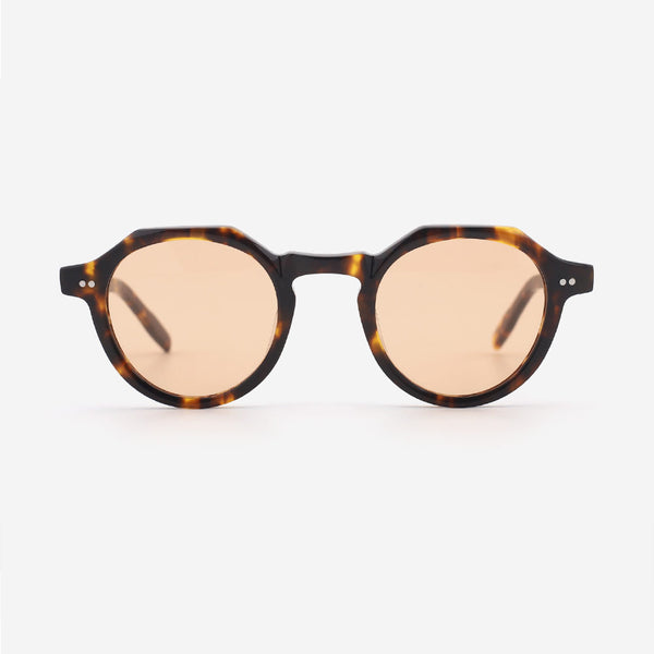 Retro Geometric Acetate Unisex Sunglasses 24A8047