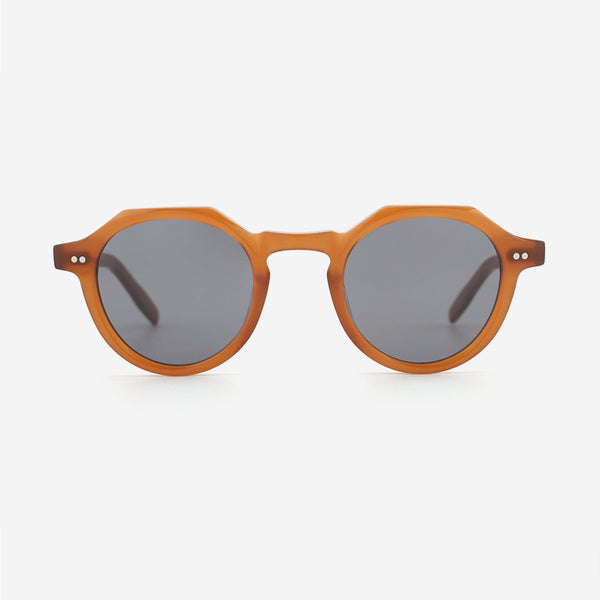 Retro Geometric Acetate Unisex Sunglasses 24A8047