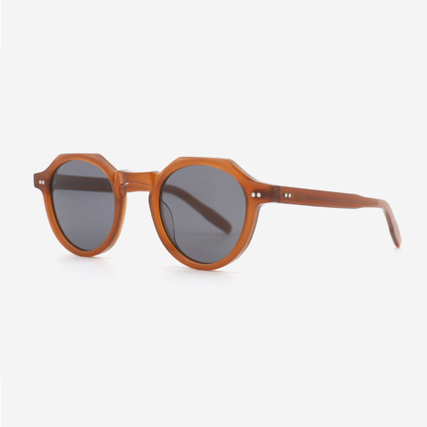 Retro Geometric Acetate Unisex Sunglasses 24A8047