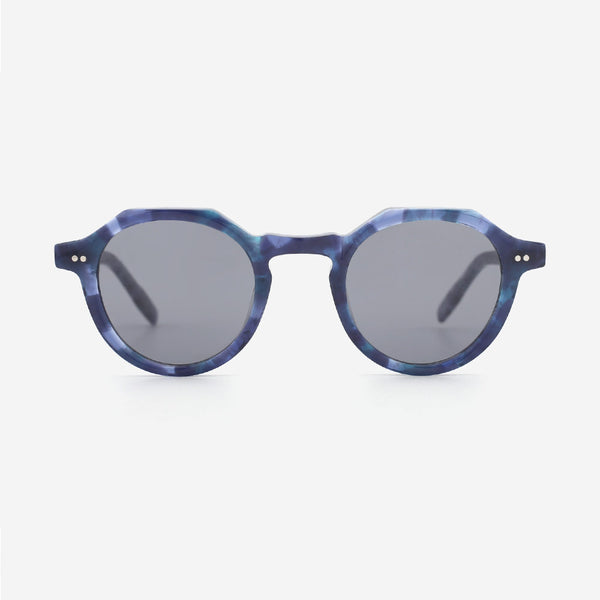 Retro Geometric Acetate Unisex Sunglasses 24A8047