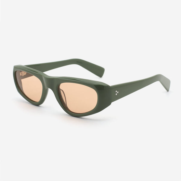 Cat Eye Top Flat Acetate Female Sunglasses 24A8050