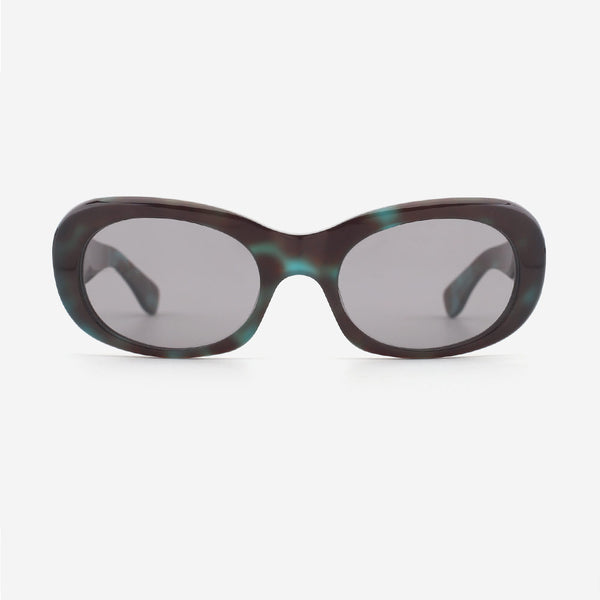 Trendy Oval Acetate Female Sunglasses 24A8051