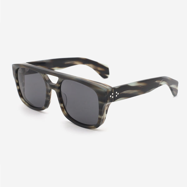 Stylish Aviator Acetate Men's Sunglasses 24A8060