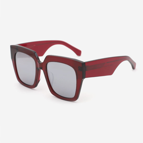 Retro Square Acetate Female Sunglasses 24A8061