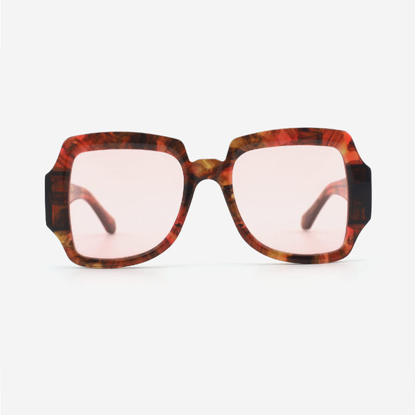 Retro Polygon Acetate Female Sunglasses 24A8062