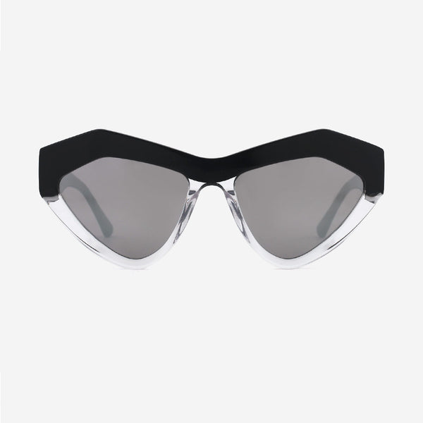 Geometric Laminated Acetate Female Sunglasses 24A8071