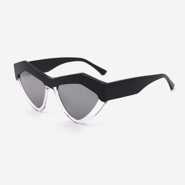 Geometric Laminated Acetate Female Sunglasses 24A8071