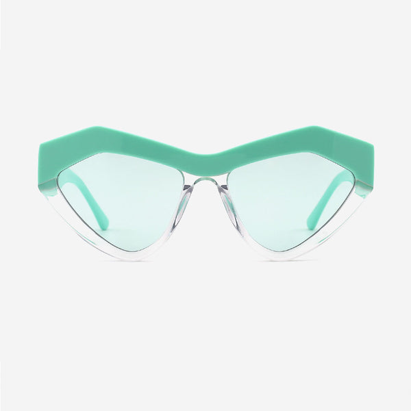 Geometric Laminated Acetate Female Sunglasses 24A8071