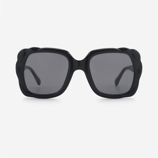 Unique Rectangularl Laminated Acetate Female Sunglasses 24A8074