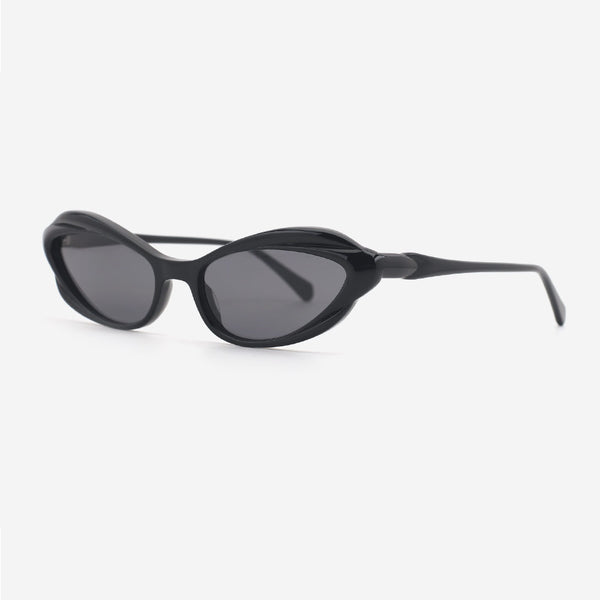 Cat Eye Laminated Acetate Female Sunglasses 24A8075