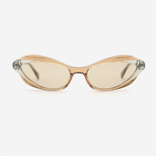 Cat Eye Laminated Acetate Female Sunglasses 24A8075