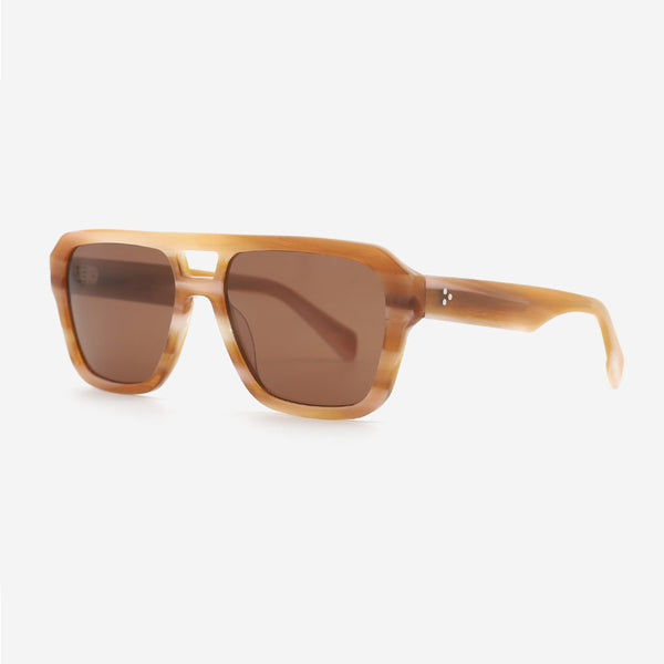 Retro Pilot Acetate Unisex Sunglasses 24A8079