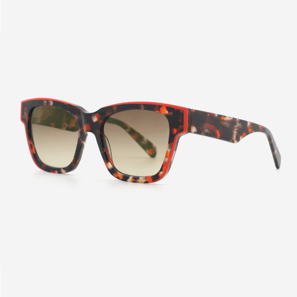 Square Laminated Acetate Unisex Sunglasses 24A8081