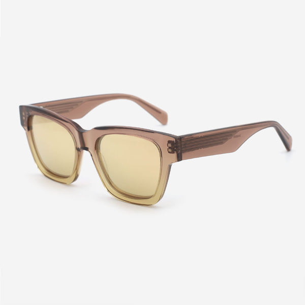 Square Laminated Acetate Unisex Sunglasses 24A8081