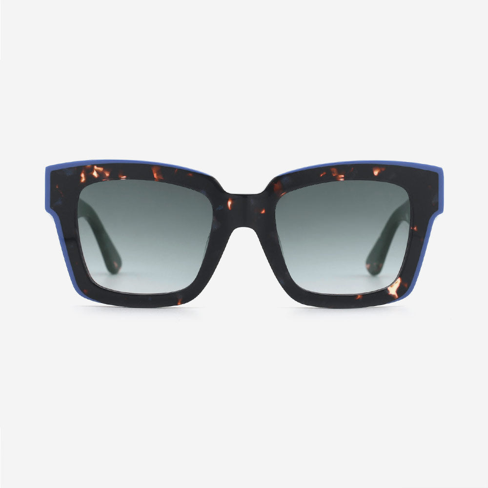 Square Laminated Acetate Unisex Sunglasses 24A8082