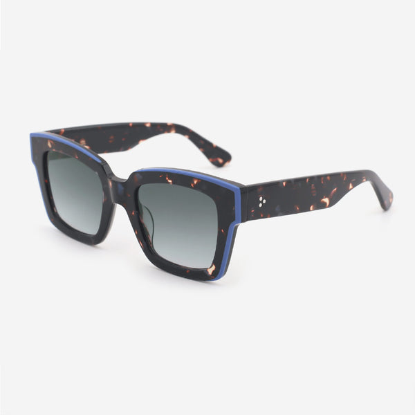 Square Laminated Acetate Unisex Sunglasses 24A8082