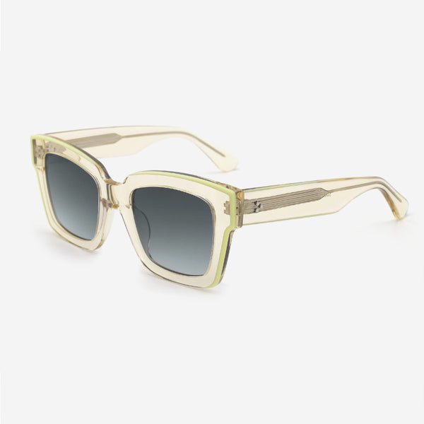 Square Laminated Acetate Unisex Sunglasses 24A8082