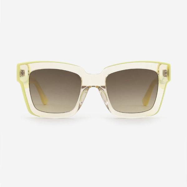 Square Laminated Acetate Unisex Sunglasses 24A8082