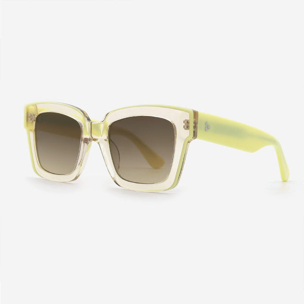 Square Laminated Acetate Unisex Sunglasses 24A8082