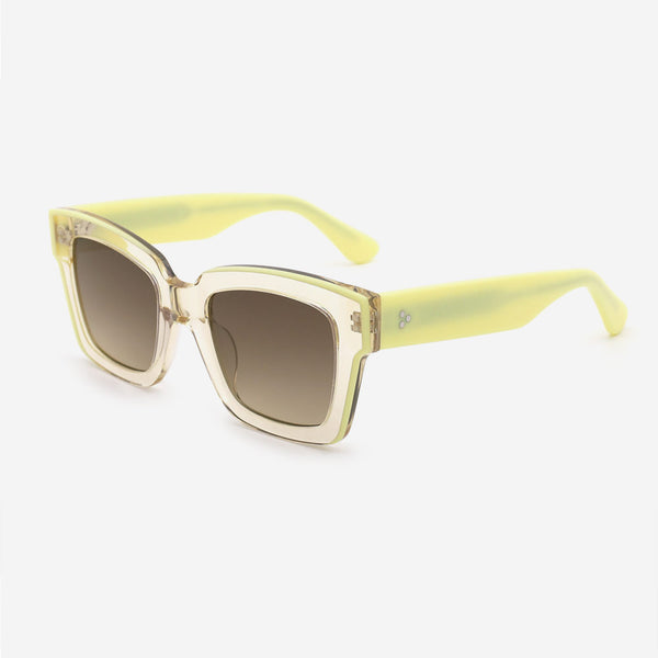 Square Laminated Acetate Unisex Sunglasses 24A8082