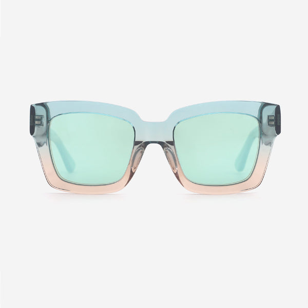 Square Laminated Acetate Unisex Sunglasses 24A8082