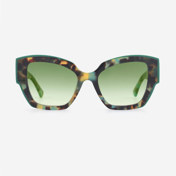 Cat Eye Laminated Acetate Female Sunglasses 24A8083