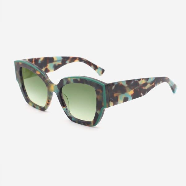 Cat Eye Laminated Acetate Female Sunglasses 24A8083