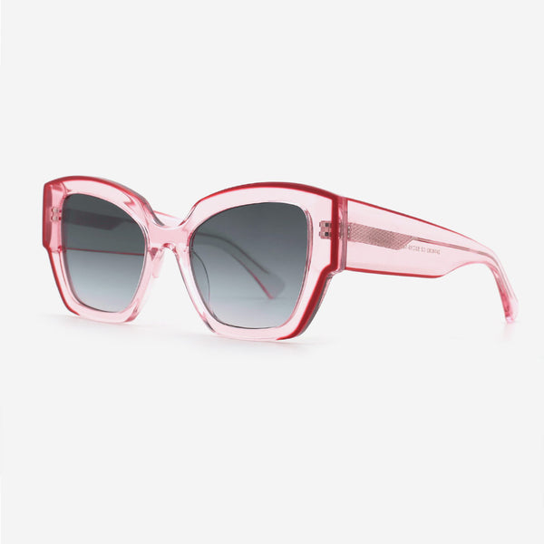 Cat Eye Laminated Acetate Female Sunglasses 24A8083