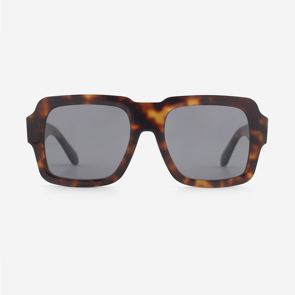 Retro Square Acetate Unisex Sunglasses 24A8091