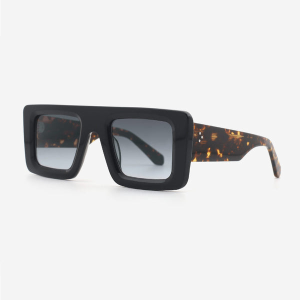 Vintage Square Acetate Unisex Sunglasses 24A8098