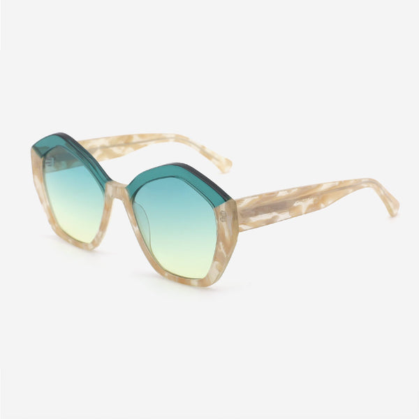 Polygon Laminated Acetate Female Sunglasses 24A8099