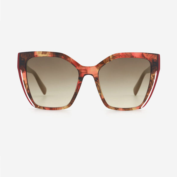 Cat Eye Laminated Acetate Female Sunglasses 24A8112