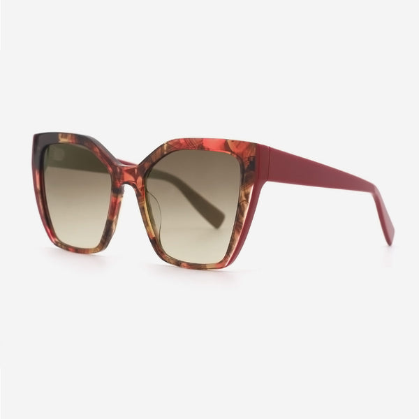 Cat Eye Laminated Acetate Female Sunglasses 24A8112