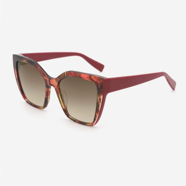 Cat Eye Laminated Acetate Female Sunglasses 24A8112