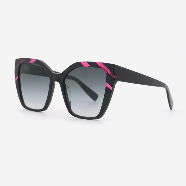 Cat Eye Laminated Acetate Female Sunglasses 24A8112