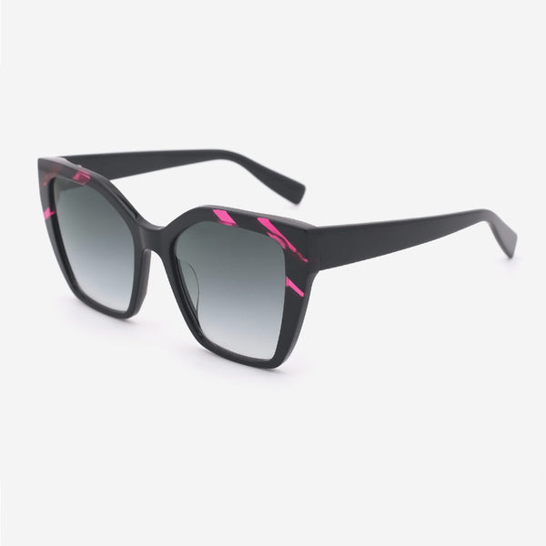 Cat Eye Laminated Acetate Female Sunglasses 24A8112