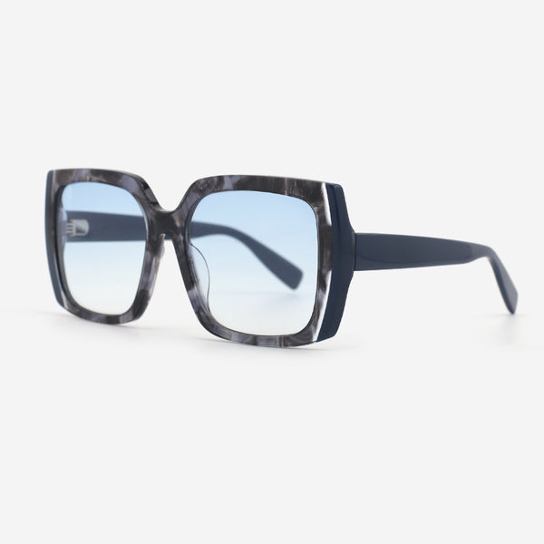 Square Laminated Acetate Unisex Sunglasses 24A8113