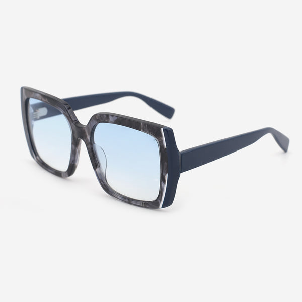 Square Laminated Acetate Unisex Sunglasses 24A8113