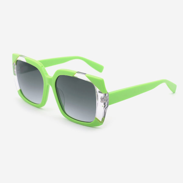 Square Laminated Acetate Unisex Sunglasses 24A8113